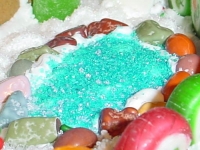 Sprinkles - White, Chocolate Rocks - Aggregate, Sparkling Sugar - Blue